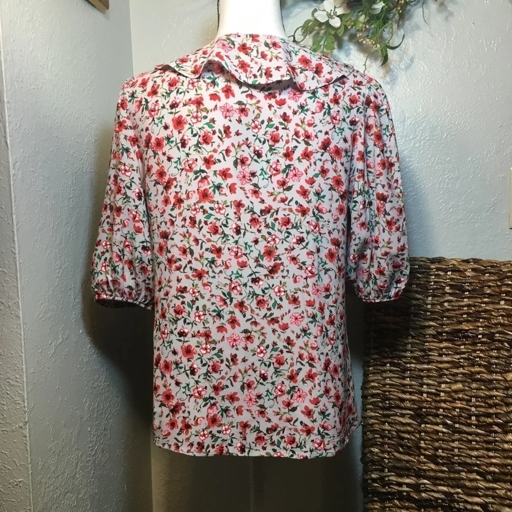 Banana Republic floral blouse